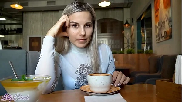 Remote Controlled Vibrator In Crowded Cafe - Letty Black