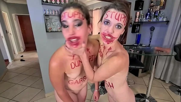 Two stupid whores doing stupid things | self humiliation and humiliating each other